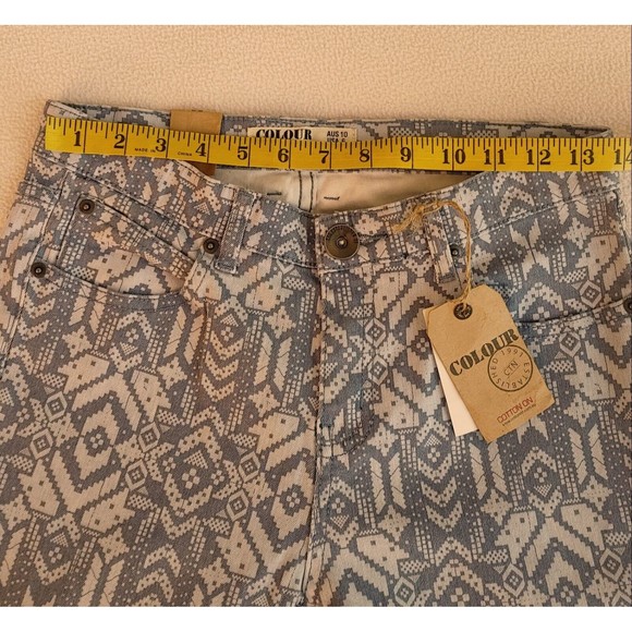 COTTON ON JEANS Women's Size 6 SKINNY Digital Tribal Blue NEW - Picture 8 of 10